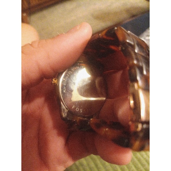 Lot of 2 Women\'s Fossil Watches Gold Chronograph ES2197 & Tortoise Shell ES2795 main image 5